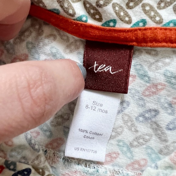 Tea Collection Printed Short Sleeve Romper - Picture 5 of 5